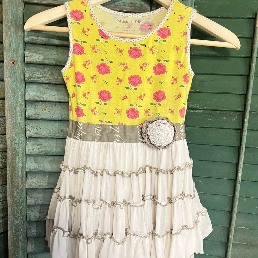 Mustard pie dress size 7 - Picture 1 of 6